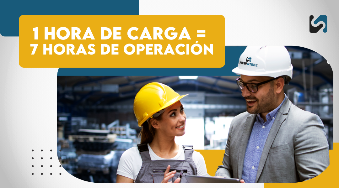 1 hora de carga para 7 horas de operación